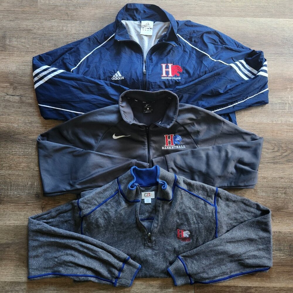 ⭐TEAM BUNDLE!🏀Vintage Adidas Nike Hanover College Panthers Team Jackets Fan
